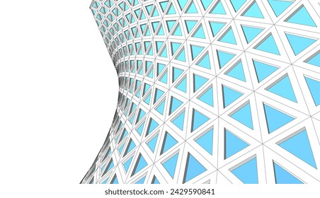 Architecture building 3d. Concept design