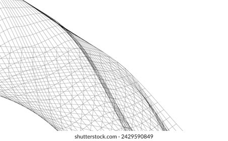 Arquitectura edificio 3d. Diseño conceptual