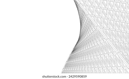 Architecture building 3d. Concept design