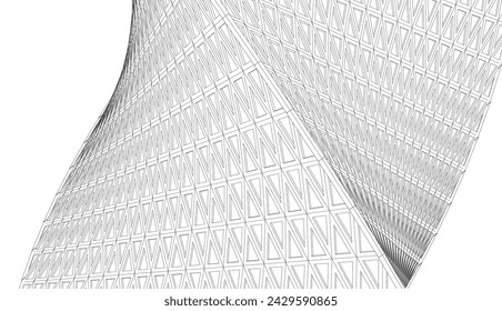 Architecture building 3d. Concept design