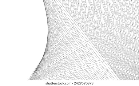 Architecture building 3d. Concept design