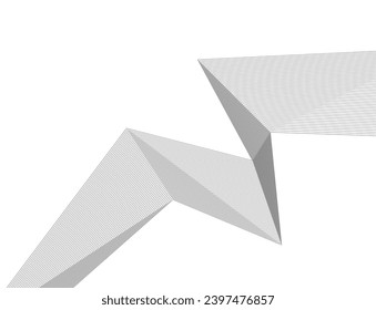 Architecture building 3d. Concept sketch.