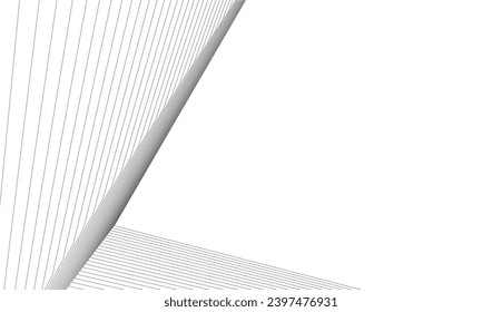 Architecture building 3d. Concept sketch.