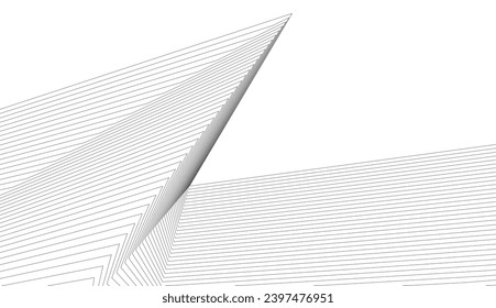 Architecture building 3d. Concept sketch.