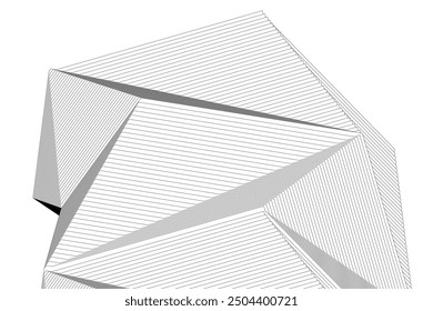 Architekturgebäude 3d. Konzeptentwurf.