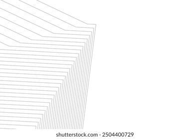 Edificio de arquitectura 3d. Boceto conceptual.