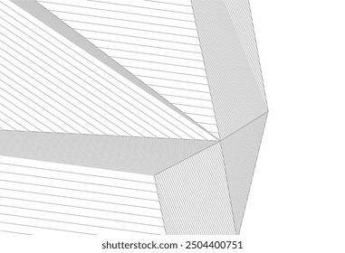 Architecture building 3d. Concept sketch.