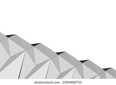 Architecture building 3d. Concept sketch.