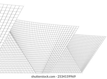 Architecture building 3d. Concept sketch.