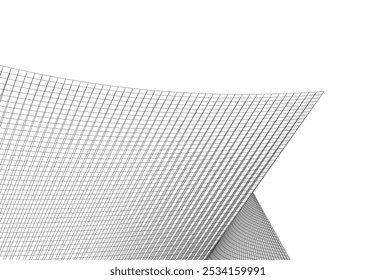 Architecture building 3d. Concept sketch.