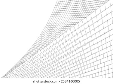 Architecture building 3d. Concept sketch.