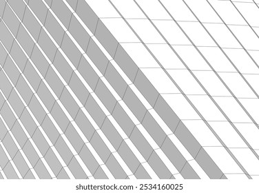 Architecture building 3d. Concept sketch.