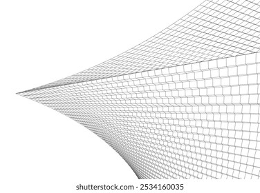 Edificio de arquitectura 3d. Boceto conceptual.