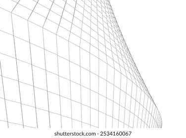 Architekturgebäude 3d. Konzeptentwurf.