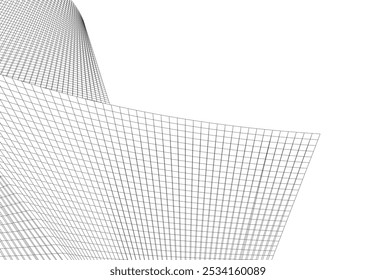 Architekturgebäude 3d. Konzeptentwurf.