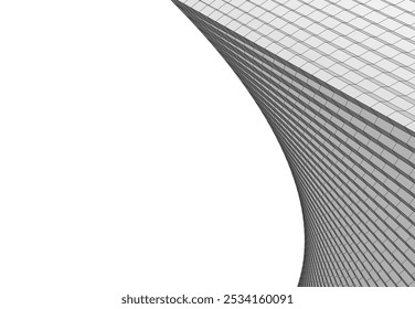 Architecture building 3d. Concept sketch.