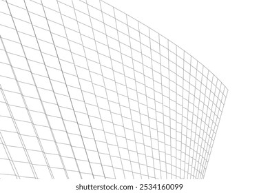 Architecture building 3d. Concept sketch.
