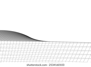 Architecture building 3d. Concept sketch.