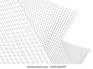 Architecture building 3d. Concept sketch.