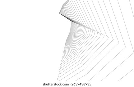 Architecture building 3d. Concept sketch.