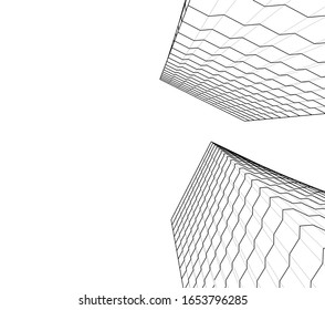 edificio de arquitectura Diseño de construcción 3d
