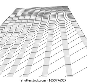 edificio de arquitectura Diseño de construcción 3d