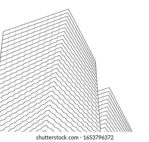 Architektur-Gebäude 3D-Konstruktionsdesign