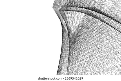 Architecture building 3d сoncept design.
