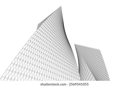 Architecture building 3d сoncept design.