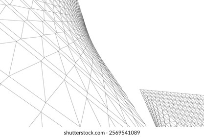 Architecture building 3d сoncept design.