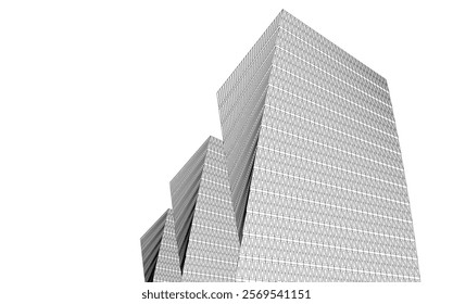 Architecture building 3d сoncept design.