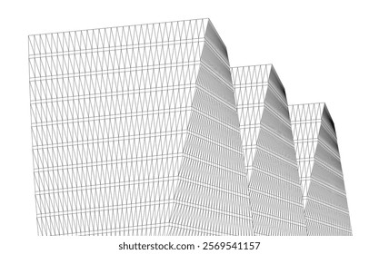 Architecture building 3d сoncept design.