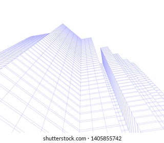 architecture building 3d, geometric background