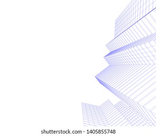 architecture building 3d, geometric background