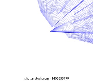 architecture building 3d, geometric background