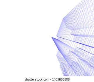 architecture building 3d, geometric background