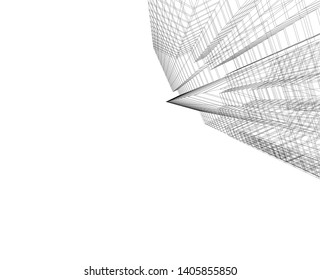 architecture building 3d, geometric background