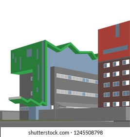 architecture building 3d illustration