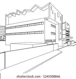 architecture building 3d illustration