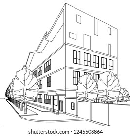 architecture building 3d illustration