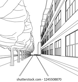 architecture building 3d illustration