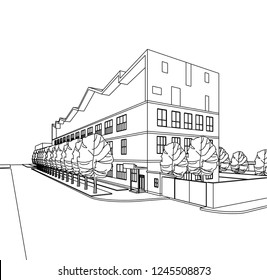 architecture building 3d illustration
