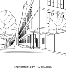 architecture building 3d illustration