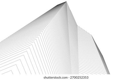 Edificio de arquitectura 3d dibujo vectorial