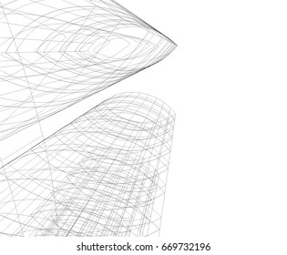 architecture building 3d vector