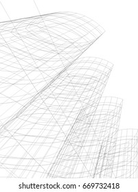 architecture building 3d vector