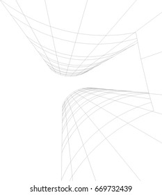 architecture building 3d vector