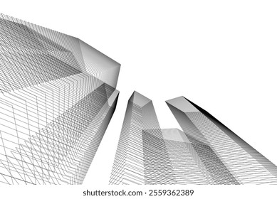 architecture building 3d vector design
