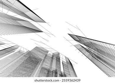 architecture building 3d vector design