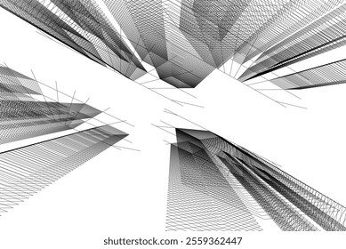 architecture building 3d vector design